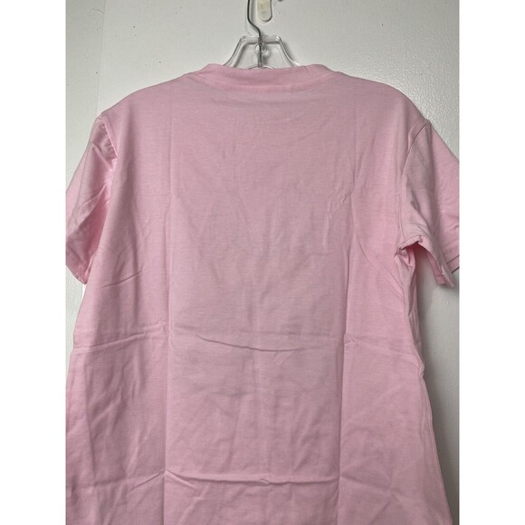 Bunny T-Shirt Women's Size M Pink Leopard Glasses Easter Bunny Graphic Tee - Picture 10 of 11